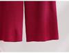 Women's Casual Fashion Two-Piece Suit: Knitted Top & Wide-Leg Trousers