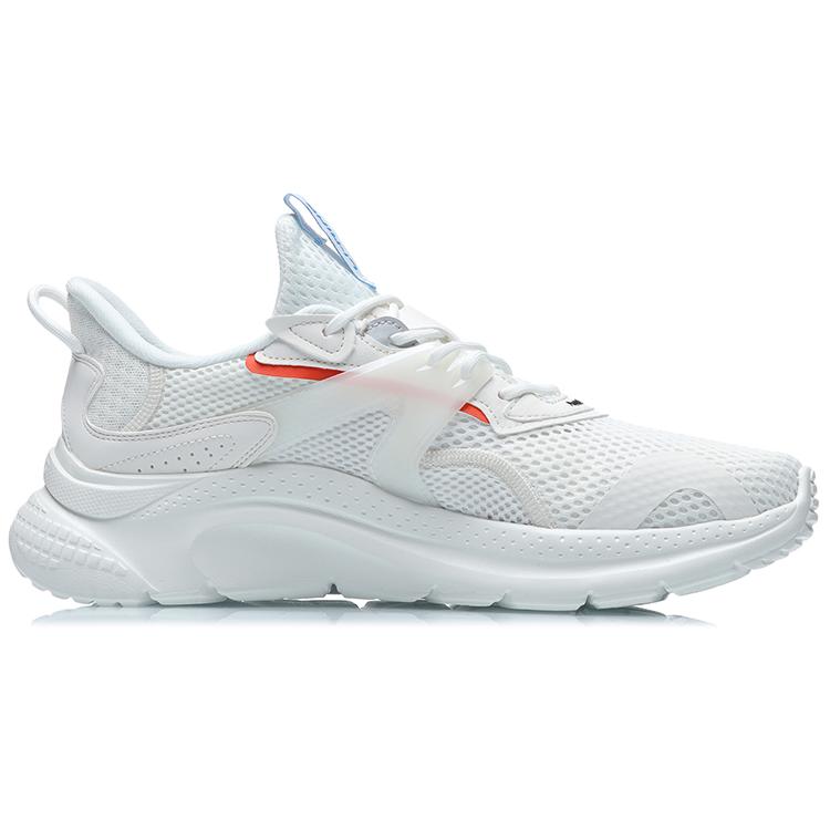 New LiNing Liuyun Cushioning, Slip Resistant, And Abrasion Resistant Low Top Running Shoes White Blue Orange AGLR033-3