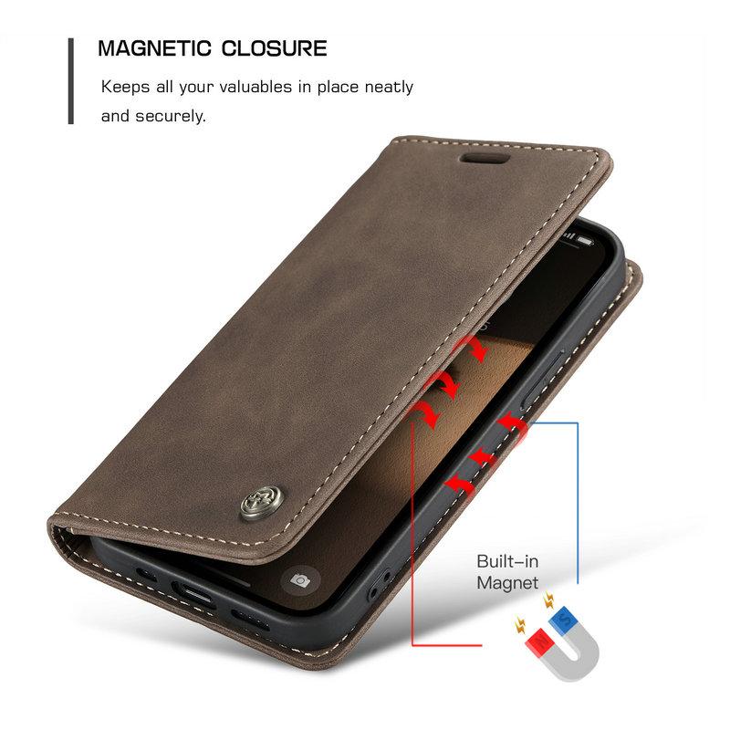 For iPhone 16E 5G 2025 Luxury Case Magnetic Leathere Card Pouch Book Funda iPhone 16 Pro Max iPhone16 Plus 16 E Flip Cover Coque