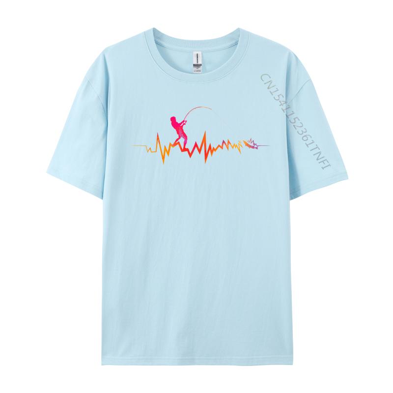 FisherUnisex Tshirt Colorful Pattern Tops T Shirt Pure Cotton Unisex T Shirt Gift Tshirts Shirts Graphic Tee