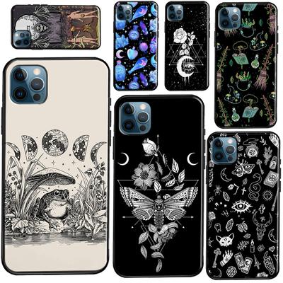 Occult Witchcraft Moon Gothic Witch Soft Case For iPhone 12 Pro Max 13 Mini 11 Pro Max X XR XS Max SE2 8 7 Plus Phone Cover