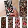 Case for Motorola Moto G32 G22 Edge40 G60s G51 G73 G52 G71 G50 Edge 20 Pro 30 Lite G53 G30 Phone Cover Leopard Cherry