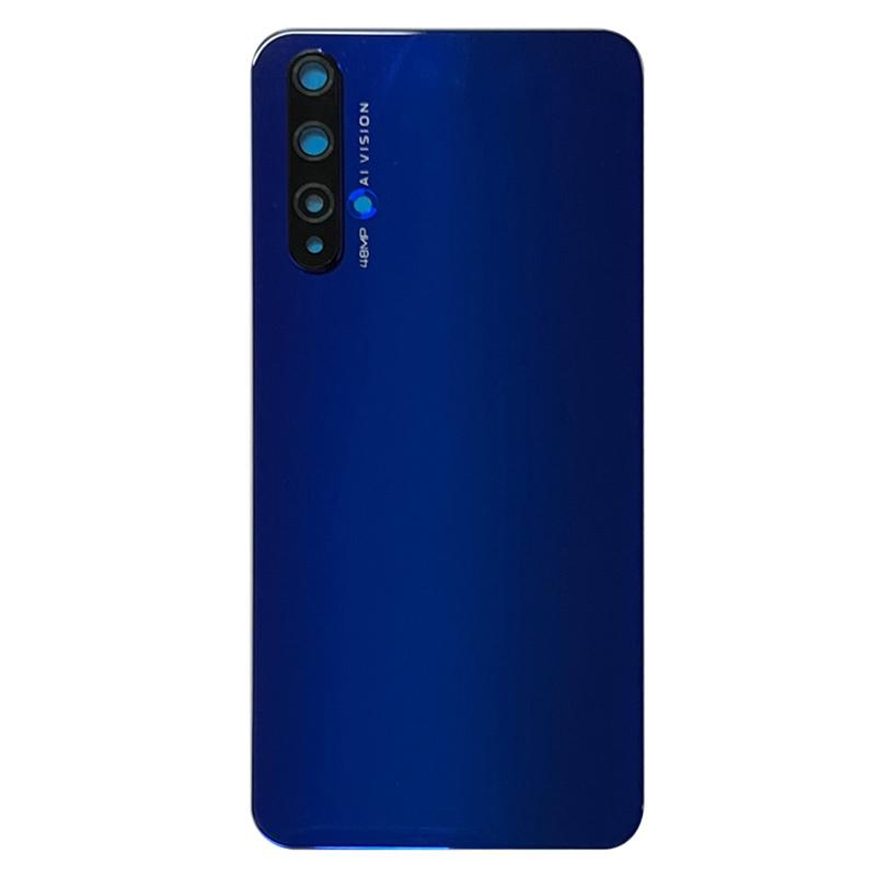 

Новое заднее стекло для Huawei Honor 20, аккумулятор, задняя дверь, корпус с заменой объектива камеры Blue With Lens