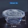 Disposable Thickened Round Plastic Bowls with Lids