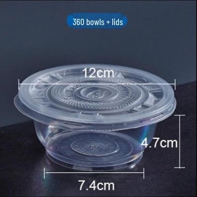 Disposable Thickened Round Plastic Bowls with Lids