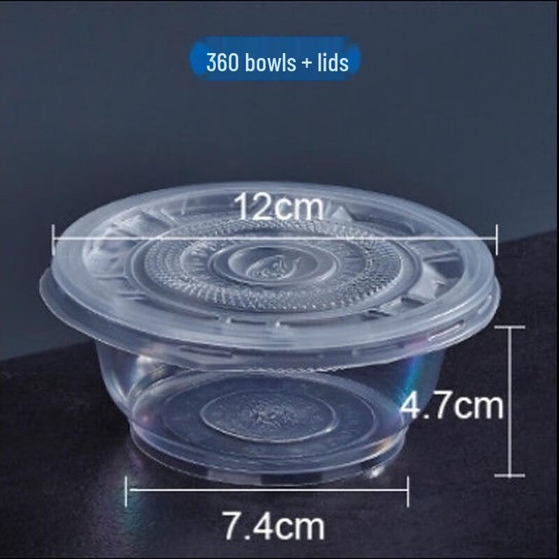 

Disposable Thickened Round Plastic Bowls with Lids