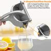 Manual Lemon Juicer, Manual Squeeze Juice Hand Press Juicer With Fine Filter for Nuts, Lemon Lime, Pomegranates, Watermelon, Orange Juicer Silver
