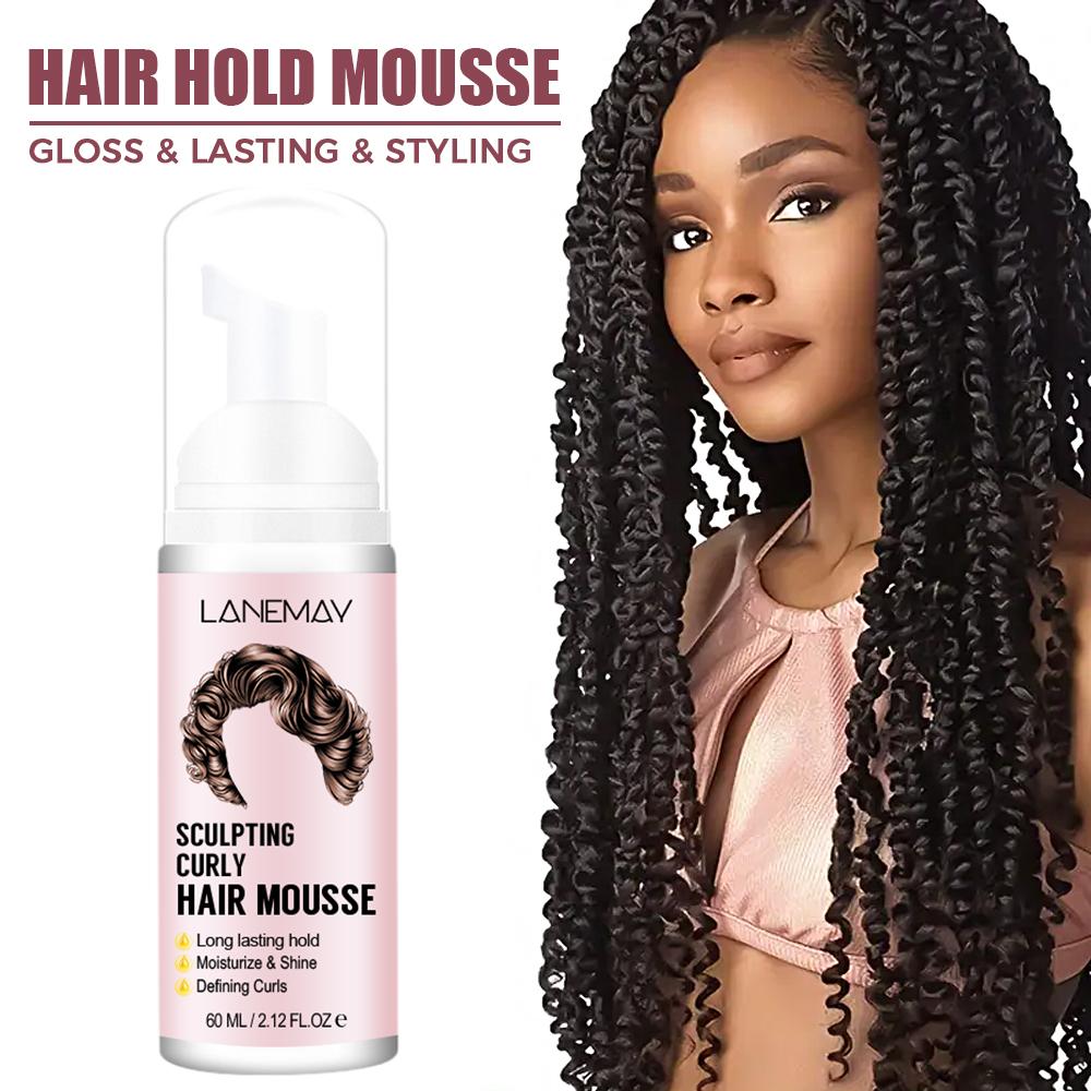 Hair Mousse-Moisturize to Dry,Crisp Hair-Keep Long Lasting Hold and Defining Curls-Make Hair More Supple,60ml