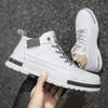 High-top real microfiber soft leather sneakers casual British style Martin