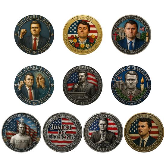 Pamětní mince Charlieho Kirka Pocta pravdě svobodě Pamětní mince Inspirativní suvenýr pro fanoušky