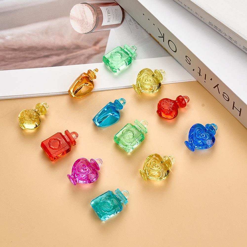 Children's Gem Crystal Perfume Bottle Ornament - DIY Cartoon Pendant