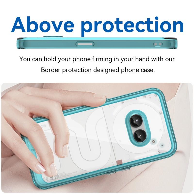 For Nothing Phone (2a) Phone Case WANLONFENG XC Series TPU Acrylic Cover with Tempered Glass (Big Lens Hole)