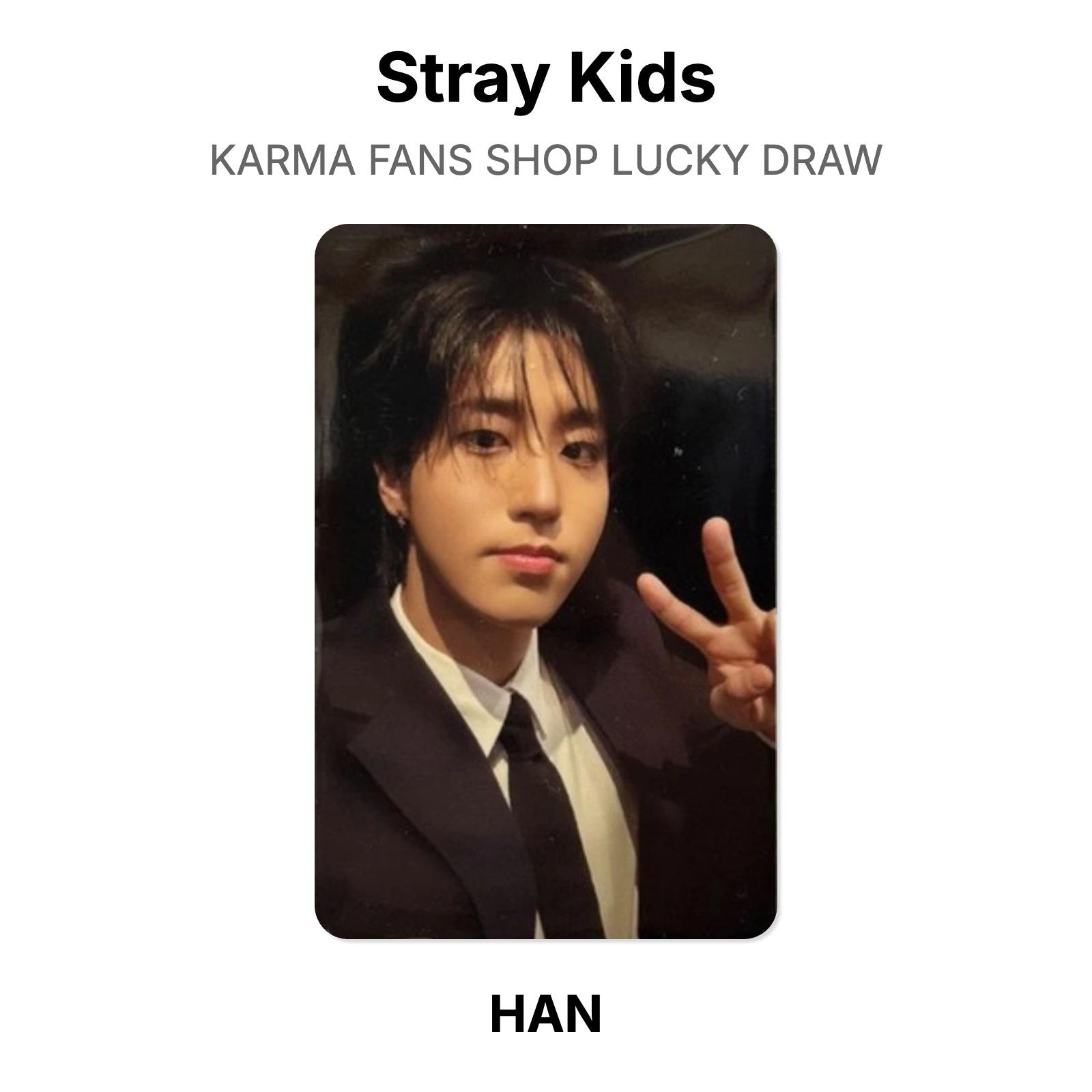 Stray Kids KARMA FANS SHOP Розыгрыш Счастливый Билет Официальная Фотокарточка HAN