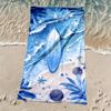 Surfboard Starfish Blue Leaf Print Beach Towel Polyester Soft Quick Dry Large Bath Towel Summer Swimming Pool Surfing Blanket