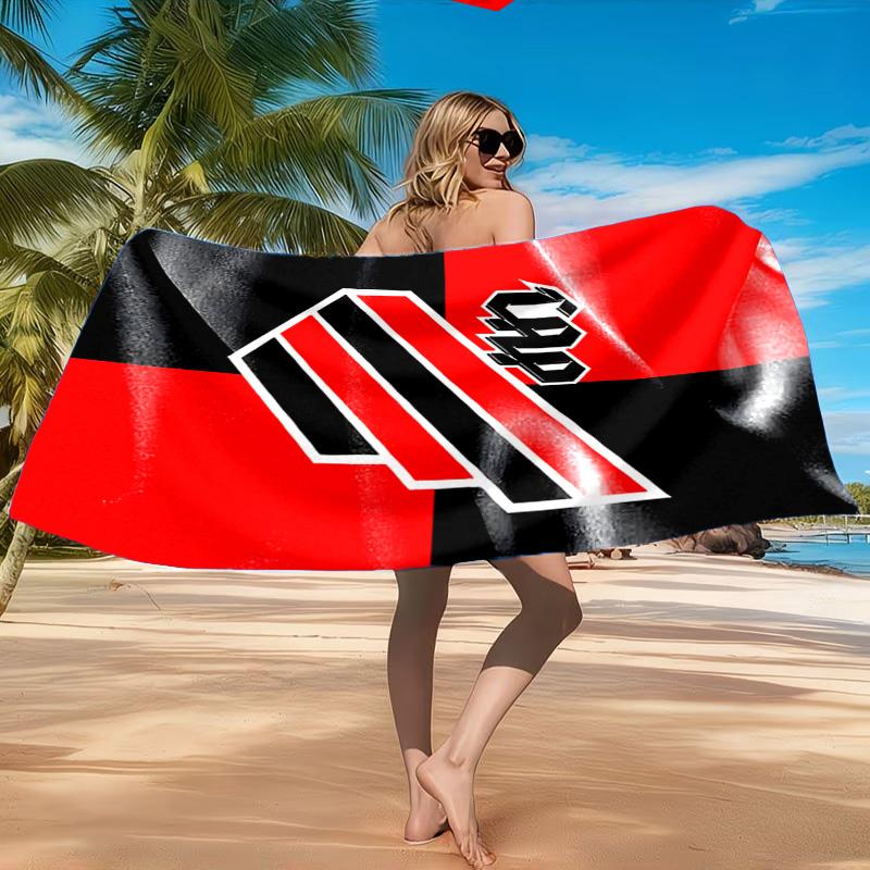 Athletico Football Club Printed Microfiber Beach Towel, Soft And Absorbent, Quick-Dry, Ideal for Summer Travel, Beach Essential, Swimming Pool