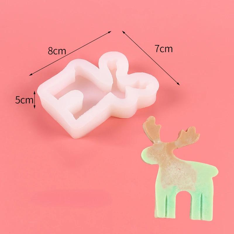 

Силиконовая форма для свечи в виде оленя своими руками, ароматерапевтическая свеча в виде оленя, мыло, гипс, поделки, форма для бетона из смолы, рождественский подарок