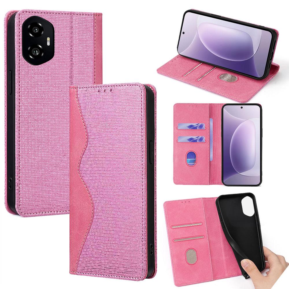 

Кожаный чехол-кошелек для Honor 300 с подставкой и RFID-блокировкой Pink