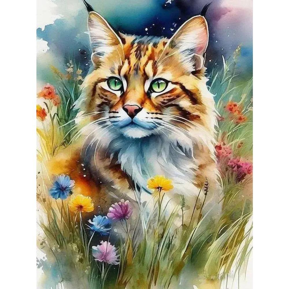 Round Diy Painting Diamond Full Cross Stitch 3d Animal Scene Home Decorative Art Painting Architectural Diamond Painting 5d Diamond Art Painting