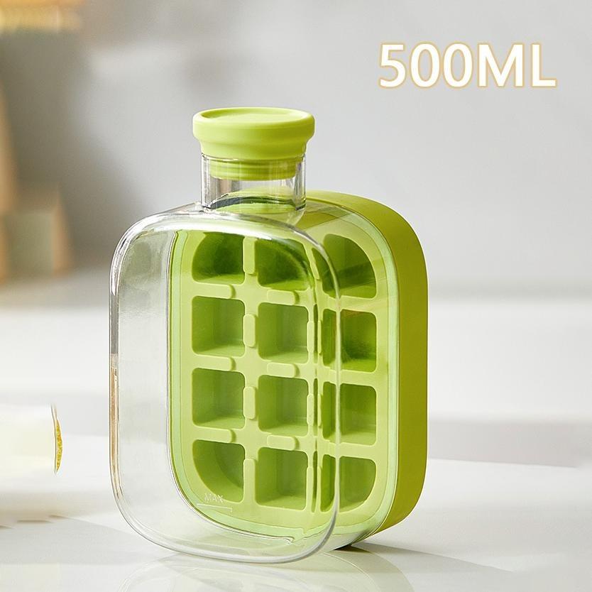 

500/800 мл 2 в 1 форма для льда с бутылкой для воды, пресс-тип, портативная льдогенератор, форма для льда большой вместимости для дома, кухни, для летнего использования