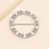 Ring Inlaid with Pearls and Rhinestones Metal Silk Scarf Buckle for Women’s Fashion Versatile Clothing Scarf Decorative Buckle