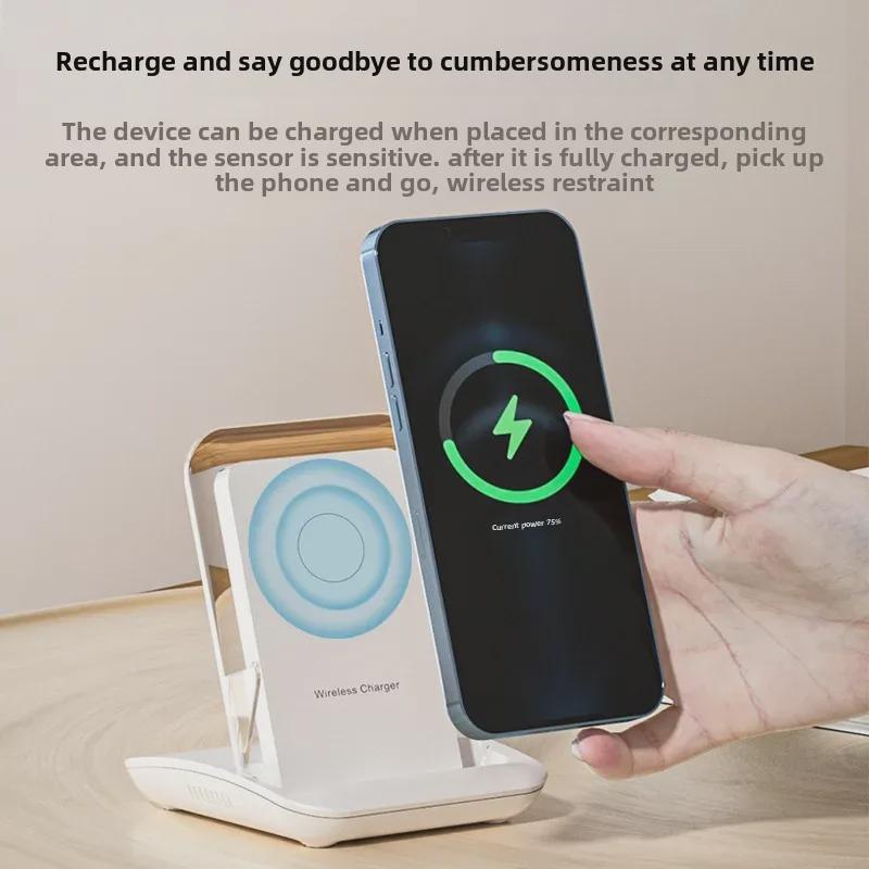 Magnetic Wireless Charger Stand with 15W and 65W Fast Charging and Amplifier.