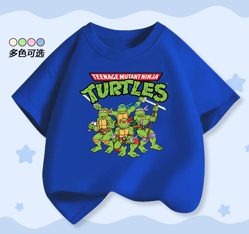 Nickelodeon Nick Ninja Turtles Cotton ShortSleeved TShirt SpringSummer New Design HalfSleeved Movie Game Boys Top