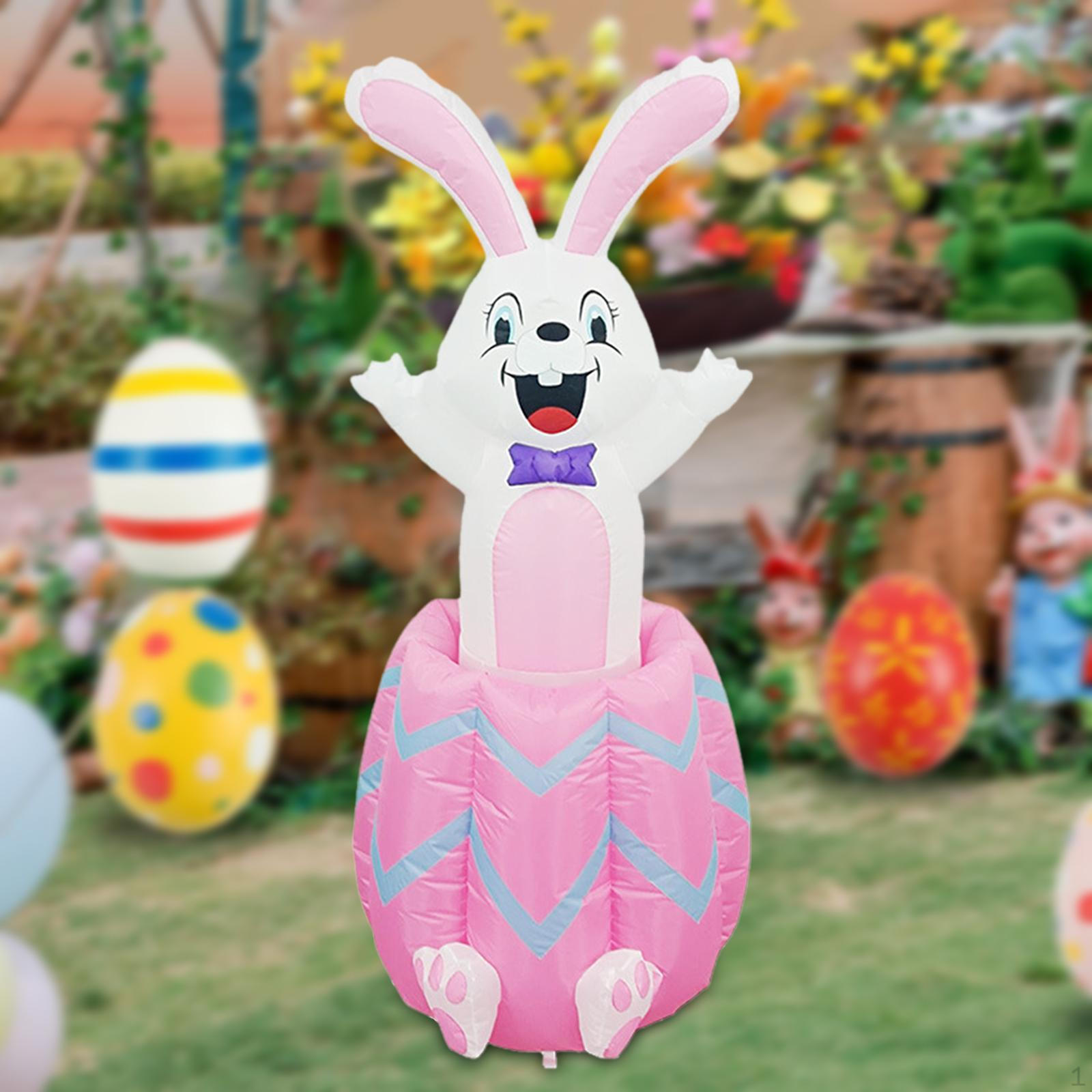 

Easter Inflatable Decor Large with LED Lights Ornament Blow up Outdoor Decoration for Yard