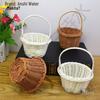 Handmade Mini Imitation Rattan Wall Basket for Flowers and Decor