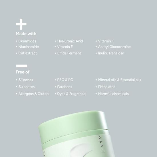Gabit Ceramide & Hyaluronic Face Moisturiser | Lightweight Moisturizer to Hydrate & Brighten Skin  | 50ml