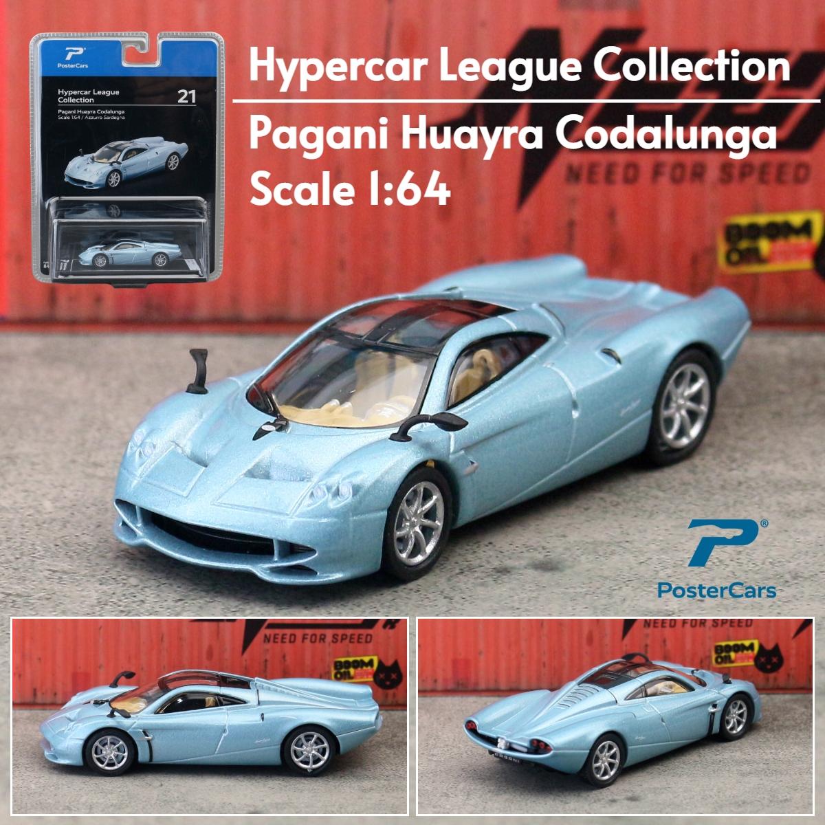 Postercars 1/64 Pagani Huayra Codalunga Super Sportwagen Diecast Fahrzeug Miniatur Freilauf Räder Sammlung Geschenk Für Kinder red