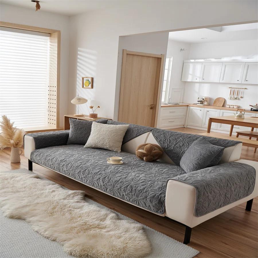 

Nordic Simple Korean Style Rice White Cover Fabric Sofa Cover Towel Four Seasons Universal Anti-Slip Подушка 70x70