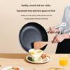 JINGRX Commercial Refined Iron Flat-Bottom Frying Pan with Steel Handle