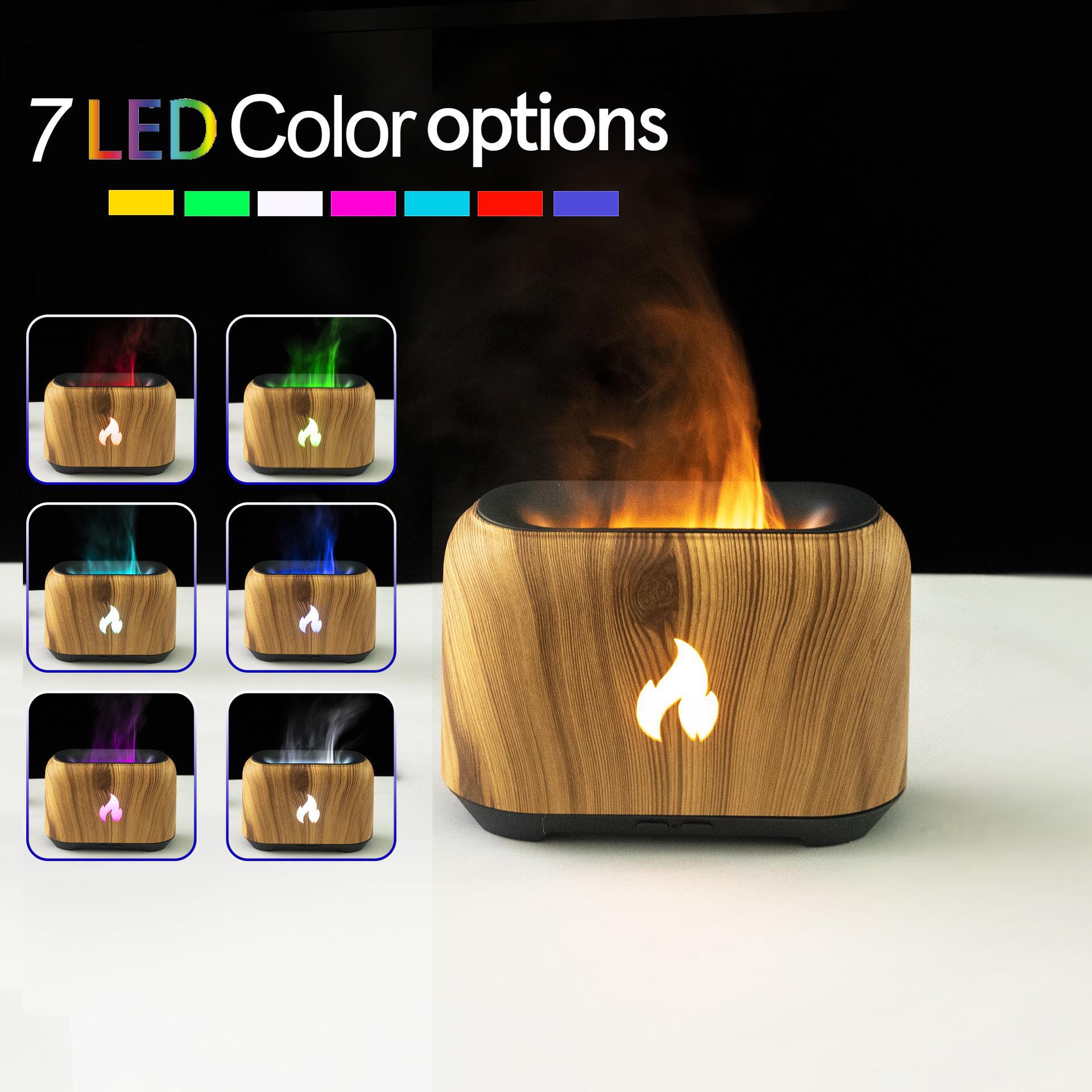 

150ml Hollow 3D Flame USB Aromatherapy Machine with Colored Light Spray Humidifier