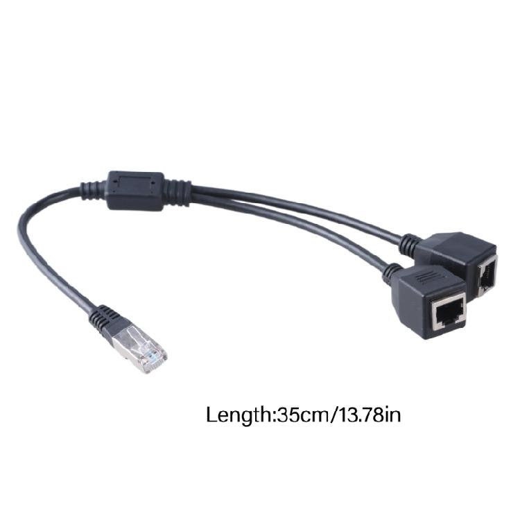 Multiple Device RJ45 LAN Networking Splitter 1 Male To 2 Female Y Adapter Cable Ethernet Extension Cable