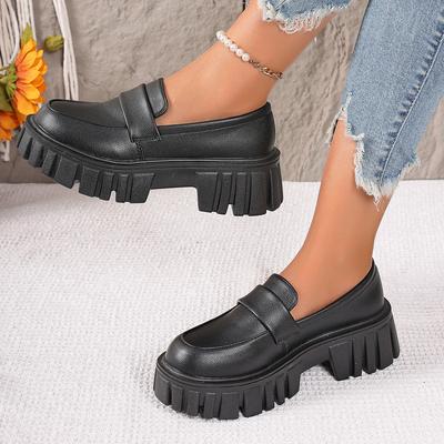 Baskets pour femmes Nouveaux Mocassins Grande Taille Baskets à Plateforme Style Britannique Femmes Bureau Dames Chaussures de Créateur Décontractées Légères pour Femmes