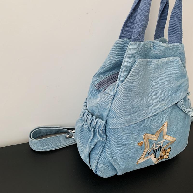 Denim Rucksack Damen Rucksack mit großer Kapazität