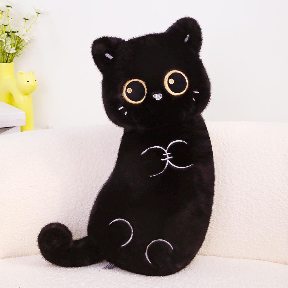 Cute Threecolor Cat Plush Pillow With Pp Cotton Filling For Kids And Adults