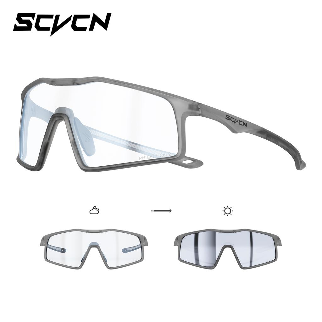 SCVCN Photochromic  Cycling Glasses for Men Outdoor Sports Sunglasses Mountain Glasses Road MTB Bike Cycle Eyewear Racing UV400