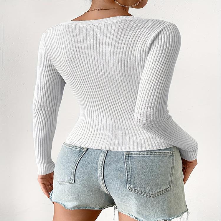 Women's Spring and Autumn Button Cardigan Knit Sweater