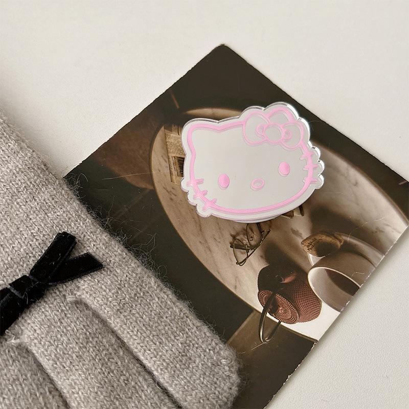 Color Lines Kt Cat Mirror Mobile Phone Airbag Bracket Wind Back Sticker Retractable Lazy Desktop Bracket