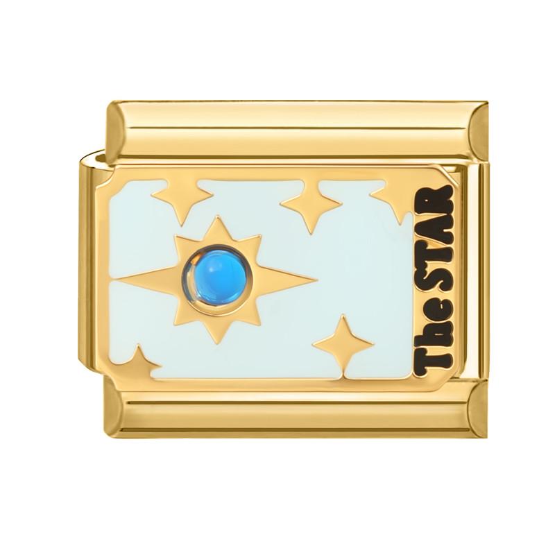 Vintage Tarot Card Heart Moon Star Sun Golden Charm Links Fit 9MM Stainless Steel Bracelet Women Men Jewelry Making DIY Beads