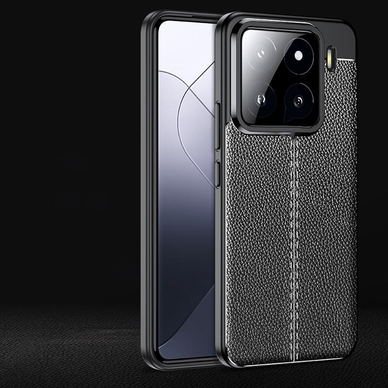 

Для Xiaomi 15 Pro Чехол Чехол Xiaomi Mi 15 Pro Capas Роскошный Новый Ударопрочный Телефон Бампер Задняя Крышка TPU Мягкая Кожа Fundas Mi 15 Pro For Xiaomi 15 Pro чёрный