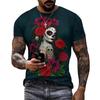 Mexican Skull Day of The Dead Graphic T Shirt for Men Womens Graffiti Clothing Horror Goth T-shirts Fashion Streetwear Tops Tees