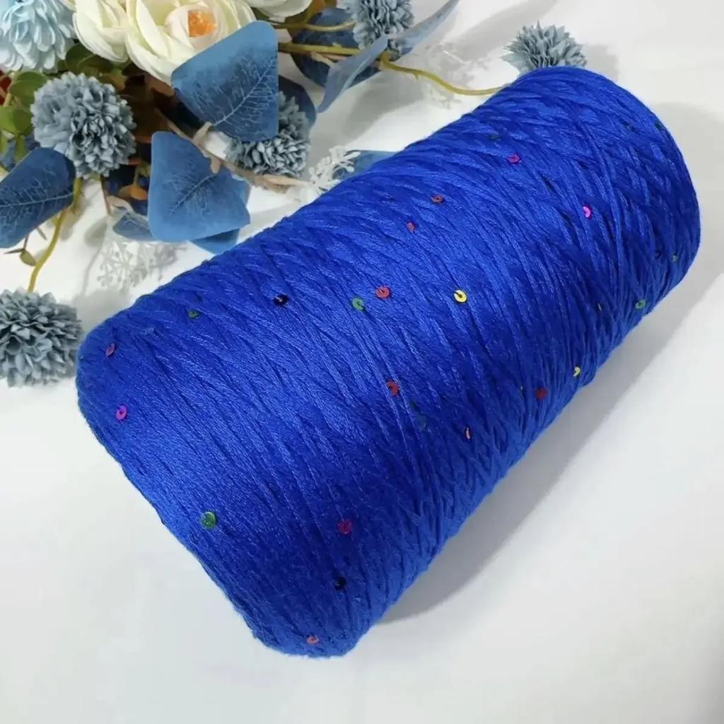 400g Pearl Sequin Yarn Thread,Cotton Thread Handmade DIY Crochet Thread, Soft Summer Hand Woven Yarn Knitting&Crocheting