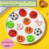 Creative Cartoon Sports Erasers: Football & Basketball Styles for Kids' Stationery