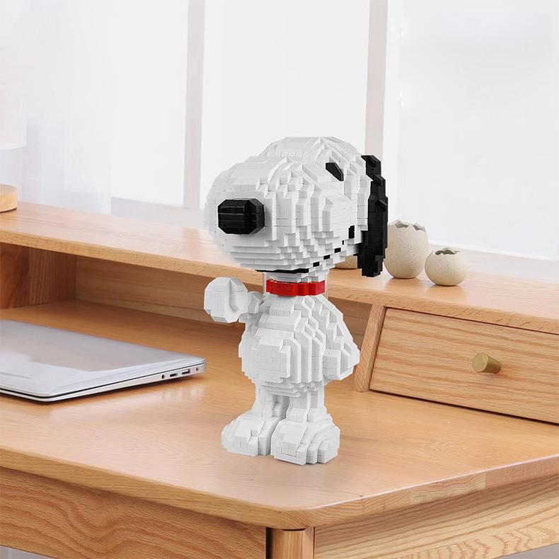 Cartoon Dog Building Blocks Action Figure Micro Diamond Bricks Diy Assemble Toys For Kids Toys Home Decoration