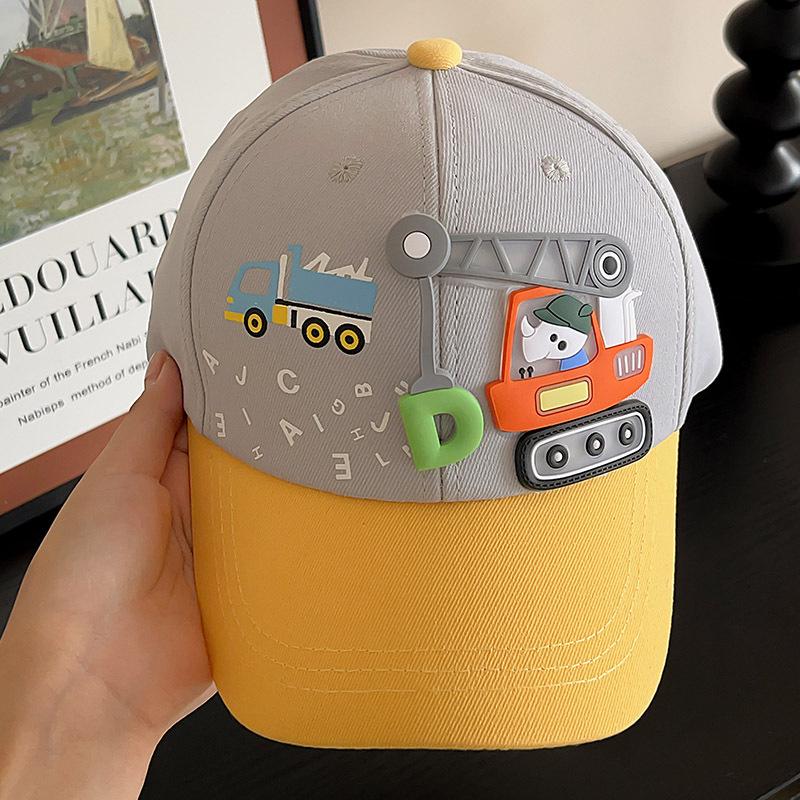 Kids' Cartoon Crane Baseball Cap - Cute Korean Style for Spring & Summer