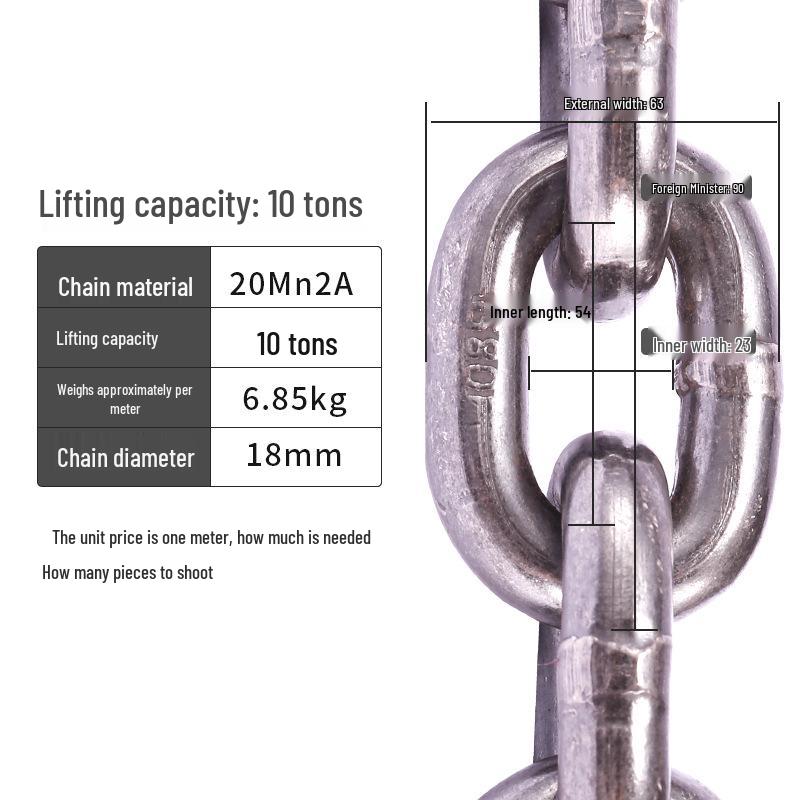 G80 Manganese Steel Lifting Chain for Hand Hoist, Bridge Use, National Standard, 1 Ton/2 Ton Capacity