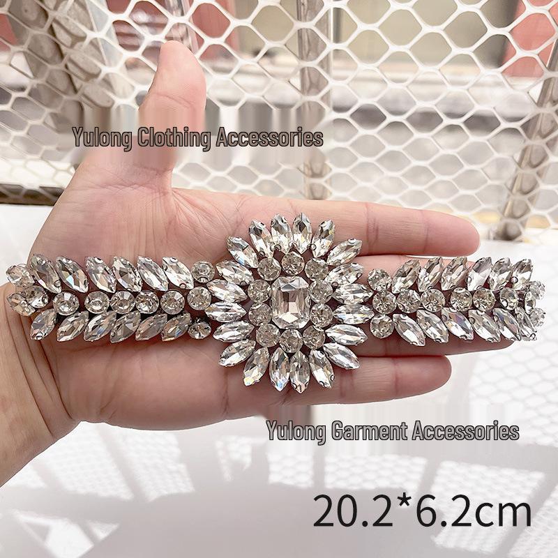 White Rhinestone DIY Hotfix Adhesive Fabric for Crystal Ornaments & Shoe Box Decorations