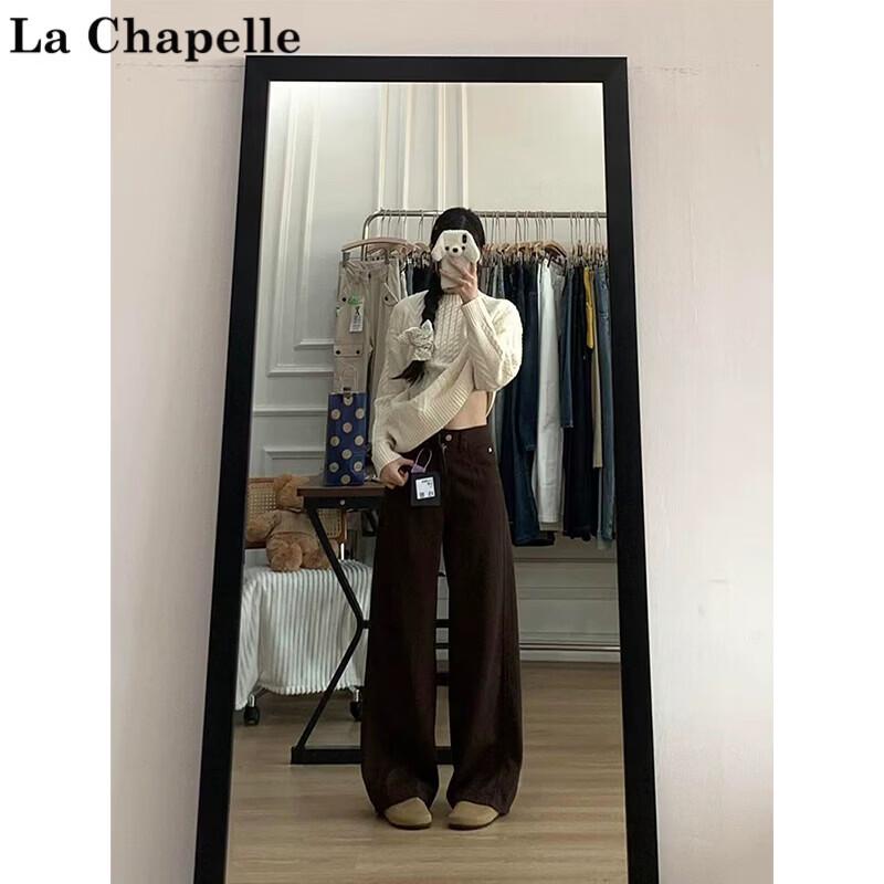 La Chapelle Women's Curved Wide-Leg Jeans